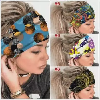 Текстурированный эластичный широкий платок: Модная вязаная повязка для волос для велоспорта для женщин