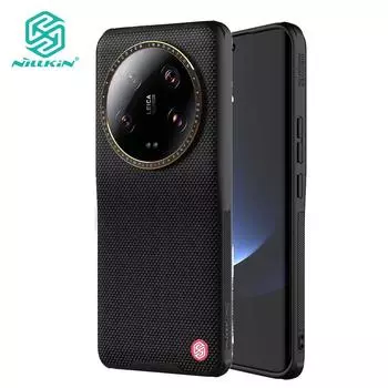 Текстурированный чехол Nillkin с металлической головкой и рамкой для камеры для Xiaomi Mi 13 Ultra Чехлы для телефонов с защитой от загрязнения ТПУ + ПК Противоударная прочная нескользящая задняя крышка Xiaomi 13 Ultra чёрный