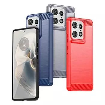 Текстурированный ультратонкий силиконовый мягкий чехол для Moto Edge 50 Fusion 50 Pro 40 Neo 30 Ultra G24 G04 G34 G84 G54 G14 G73 G53 Полная защита Moto Edge 50 Fusion чёрный