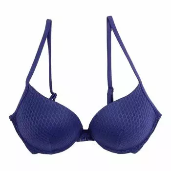 Текстурированный женский лиф балконет CHERRY BEACH 90B темно-синий