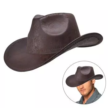 Текстурная ковбойская шляпа для взрослых, модная карнавальная праздничная кепка, головной убор для женщин и мужчин на Хэллоуин, модная музыкальная праздничная шляпа кофейный