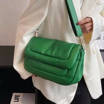 Текстурные мягкие кожаные сумки через плечо женские осенне-зимние новые большие вместительные универсальные сумки повседневная простая сумка через плечо