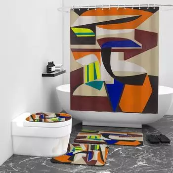 Текстурный фон, цифровая печать, занавеска для душа, ванная комната, душ, водонепроницаемая защита W90cm*L180cm