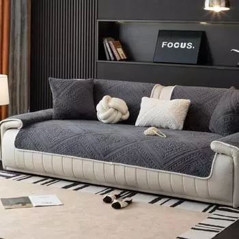 Текстуры синели, чехол для дивана, полотенце, сплошной цвет, подушка для дивана в гостиной, Нескользящая подушка для дивана, подлокотник, чехол на спинку, домашний декор 70x70cm