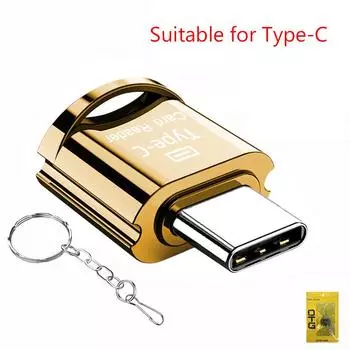Tf Card Reader Tf Card To Type-C Card Reader Otg Adapter Карта памяти To Usb C High Speed For Mobile Phones Laptop B 21MM