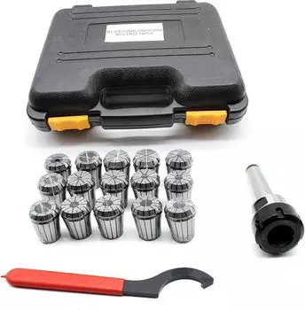 TFCFL 15 шт. MT3 хвостовик ER32 патрон с цангами 1/8 -3/4 набор с коробкой для фрезерования с ЧПУ (МТ3 ER32) United States