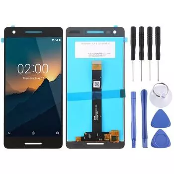TFT LCD экран для Nokia 2.1 TA-1080 TA-1084 A-1086 TA-1092 TA-1093 с дигитайзером в сборе (черный) чёрный