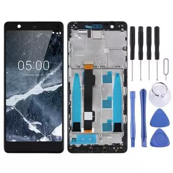 TFT ЖК-экран для Nokia 5,1 TA-1061 TA-1075 TA-1076 TA-1088 TA-1081, дигитайзер в сборе с рамкой (черный) чёрный