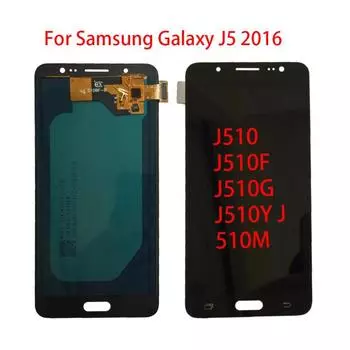 TFT ЖК-экран для Samsung Galaxy J5 2016 J510 J510F J510M ЖК-дисплей с цифровым преобразователем сенсорного экрана в сборе чёрный