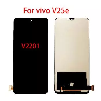 TFT ЖК-экран для Vivo V25e, ЖК-дисплей, дигитайзер сенсорного экрана, полная замена в сборе чёрный