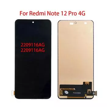 (TFT) ЖК-экран для Xiaomi Redmi Note 12 Pro 4G, ЖК-дисплей, дигитайзер сенсорного экрана, полная замена в сборе Note 12 Pro 4G чёрный