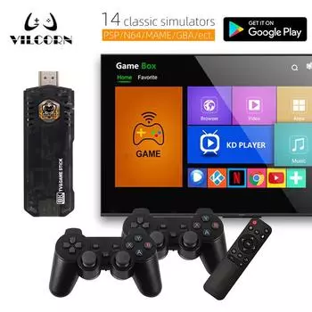 TG8 TV Game Stick 4K HDR Wi-Fi Fire TV Stick Ретро игровая консоль 36000 Игра для PS1/PSP/N64/GBA Android TV Box для Netflix Youtube
