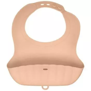 TGM baby силиконовый нагрудник-раскладушка для детского питания, песочно-бежевый, 1 шт., 1 шт.