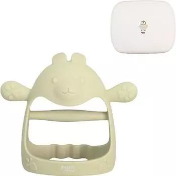 TGM infant platinum силиконовый прорезыватель для запястья в виде кролика, перчатка, оливковый, основной продукт + чехол, корейские детские товары