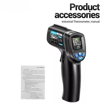TH104 Инфракрасный термометр Лазерный измеритель температуры -50~550 Бесконтактный пистолет для измерения температуры с VA экраном с обратной подсветкой