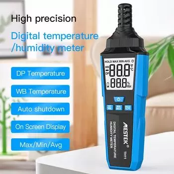 TH11 Измеритель температуры и влажности Термометр Гигрометр Влажный термометр Точка росы Температура по Фаренгейту Метеостанция
