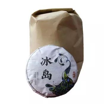 Th Pu er du Yunnan 100 г Малахитовый островной суп с зернами в сентябре Spring Icelandic 100g raw tea*1 cake