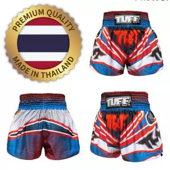 Thailand Flag Muay Thai Tuff MMA Kickboxing Boxing Shorts Retro Vintage Pants Print 3D Microfiber Elastic Fight Martial Art Training Fitness Gym
