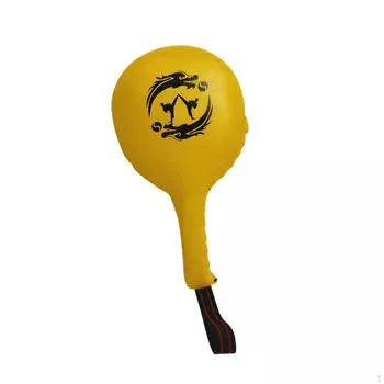 Тхэквондо ударная площадка боксерская мишень для ног переносное спарринговое оборудование TKD удар ногой жёлтый