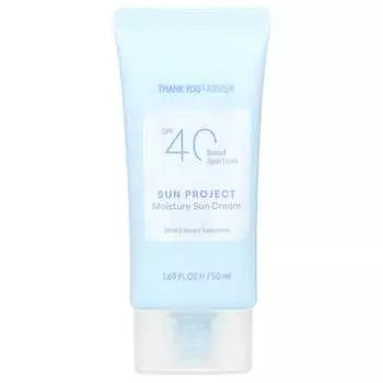 Thank You Farmer, Увлажняющий солнцезащитный крем Sun Project, SPF 40, 1,69 жидких унций (50 мл)