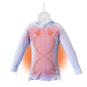 THANKO Вешалка для одежды, маленькая, сушка теплым воздухом, сушилка вешалочного типа, разглаживающая складки, без HRNCLSSWH, тип сушилки, «необходимо гладить» белый