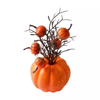 Thanksgiving Festival Pumpkin Simulation Branch Table Counter Orange Pumpkin Ornament One Size оранжевый