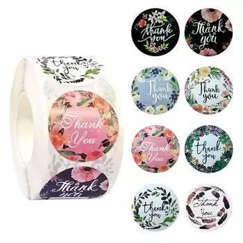 Наклейка «Спасибо» Наклейка «Спасибо» Цветок Ручная Маркировка Ремесло Украшения Самоклеящаяся Этикетка wreath #C0NP8 #