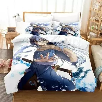 Когда я переродился в слизь, комплект постельного белья Single Twin Full Queen King Size, комплект постельного белья для взрослых и детей, 3D-принт, аниме-мультфильм 135X200cm-2pcs