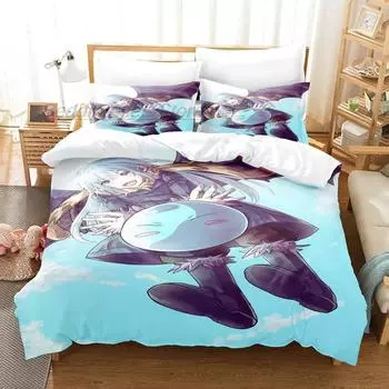 That Time I Got Reincarnated as a Slime Bedding Set Single Twin Full Queen King Size Bed Set Aldult Kids 3D Print Anime Cartoon 70x133cm 2pcs