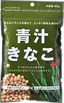 которая выиграла Ibaraki Industry Koda Shoten Aojiru Соевая мука 90 г x 4 пакета Соевые бобы Хоккайдо Добавлены ячменные ростки Освежающий вкус Отлично подходит для приготовления пищи