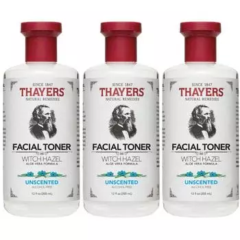 Thayers Witch Hazel Безалкогольный тоник для лица без запаха, 3 упаковки, 355 мл