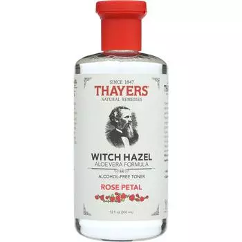Thayers Witch Hazel Безалкогольный тоник с лепестками роз, 355 мл, 1 шт.