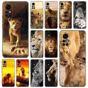 Чехол для телефона с изображением льва для Huawei Honor 60 50 SE 30S Mate 30 20 10 Lite 40 Nova 9 8 Pro Y60 8i 7i 7SE 5T, черный чехол премиум-класса Huawei Nova 5T