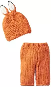 THE BLUEBERRY HILL Newborn Photo Hat Pants Set Baby Costume Newborn Bunny Set Rusty Fox +