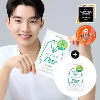 [The Boyz Q PICK] Dewytree AC Control Deep Mask Double Special (1 sheet + 1 sheet),Korean mask pack