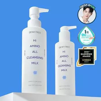 [The Boyz Q PICK] Очищающее молочко Dewytree High Amino All 1+1 Special (200мл+200мл), Корея очищение