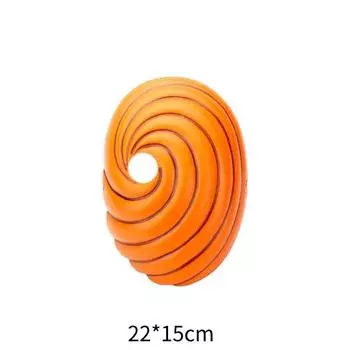 The Cartoon Naruto Character Obito Uchiha Yellow White Mask Plastic Material 22cm