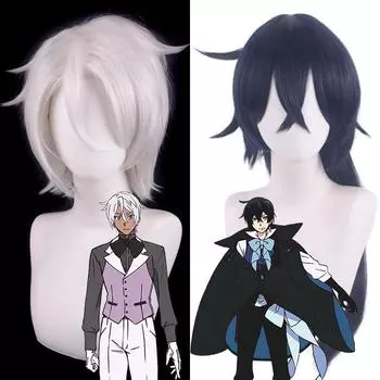 The Case Study of Vanitas Blue Black Wig Noe Archiviste Silver White Cosplay Wig Heat Resistant Synthetic Hair Wigs + Wig Cap One Size