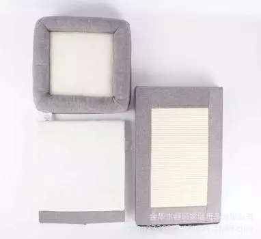 The Cat and Dog Kennel Can Be Folded and Dismantled for Four Seasons To Save Space 39x39x64 серый