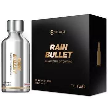 THE CLASS Rain Bullet Суперпокрытие для стекла, которое сильно отталкивает капли дождя. Держится шесть месяцев после одного нанесения. Может наноситься на все виды стекол.