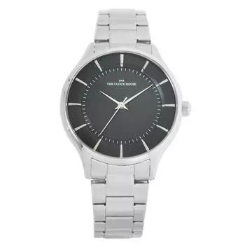 THE CLOCK HOUSE деловые официальные кварцевые часы из нержавеющей стали черного цвета THE CLOCK HOUSE MBF5001-BK1A мужские