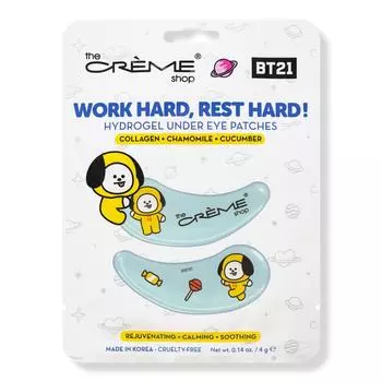 The Cr me Shop Work Hard Rest Hard BT21 Chimmy Гидрогелевые патчи под глаза 1 пара