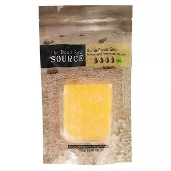 The Dead Sea Source Серное мыло Мертвого моря для лица с иссопом, 100г, 1 шт.