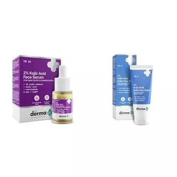The Derma Co 2% Kojic Acid Face Serum с 1% Alpha Arbutin & Niacinamide & The Derma Co 1% Kojic Acid Face Wash с ниацинамидом