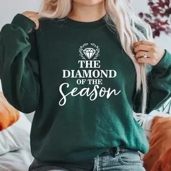 Толстовка «Бриллиант сезона» Женская толстовка Whistledown s с графическим принтом Толстовки с длинным рукавом Женская одежда S чёрный