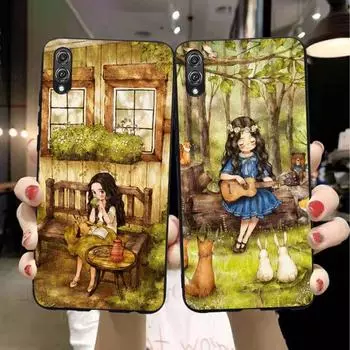 Чехол для телефона «Дневник лесной девушки» для Honor 70 50 20 7S X9 X8 X7 Magic 4 3 Pro, мягкий черный чехол для телефона Honor 70