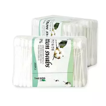 The Dog Ватный тампон для собак 200р, 2 упаковки, Корейский шампунь для домашних животных