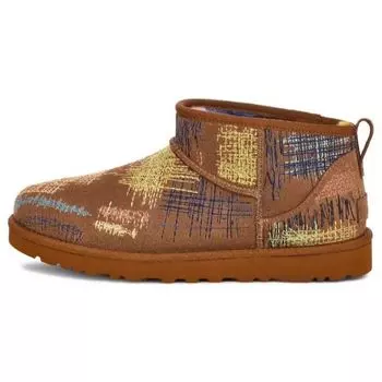 The Elder Statesman X Ugg Round Toe Slip-On Short Snow Boots Men Boots Brown 1155910 40.5