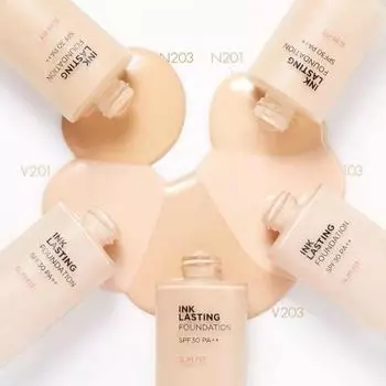 THE FACE SHOP fmgt Ink Lasting Foundation Slim Fit EX 30 мл SPF 30 PA++, Макияж, Kbeauty, корейская косметика, пробник EX V103 Pure Beige