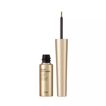 The Face Shop Gold Collagen Liquid Eyeliner 5.5g, No. 01 Black, 1 Piece